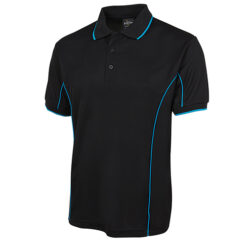 Alternative view of JBs 7PIP S/S Piping Polo - Black Range