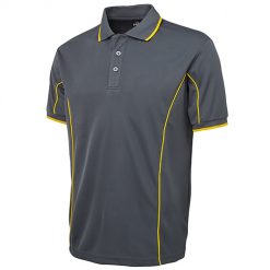 JBs 7PIP S/S Piping Polo - Grey / White Range