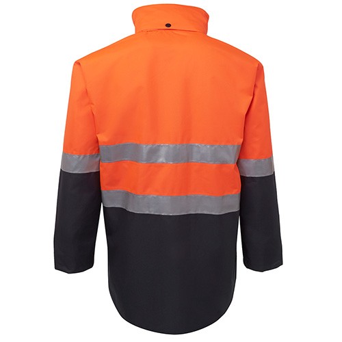 JB's 6DNLL Hi Vis Long Line Jacket - Orange Navy - Image 2